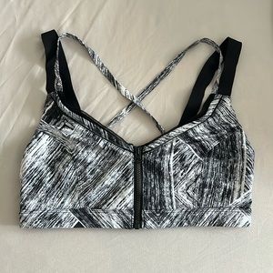 Lululemon Zip-up sports bra - Black & White